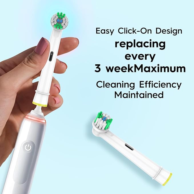 Replacement Toothbrush Heads Compatible with Oral B Pro 1000 Electric Toothbrush,Replacement Brush Heads Refill for Genius X,Smart 1500,Pro 5000,20 Count