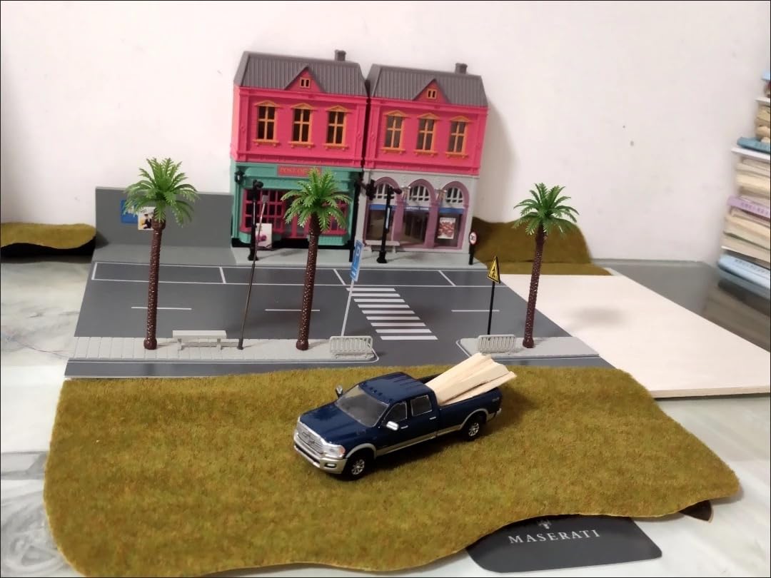 Model Grass Mat, (3pcs, 20"x20"), Model Railway Scenery for Model Scenery