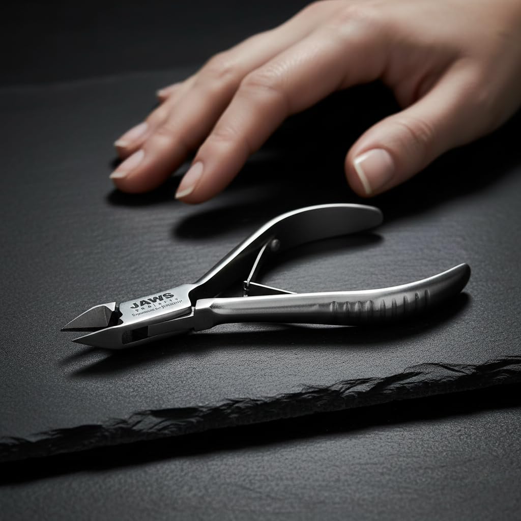 Jaws Podiatry Toe Nail Clippers, Surgical-Grade Stainless Steel, Precision Cutting, Double Action Blades, Compact Design, Silver