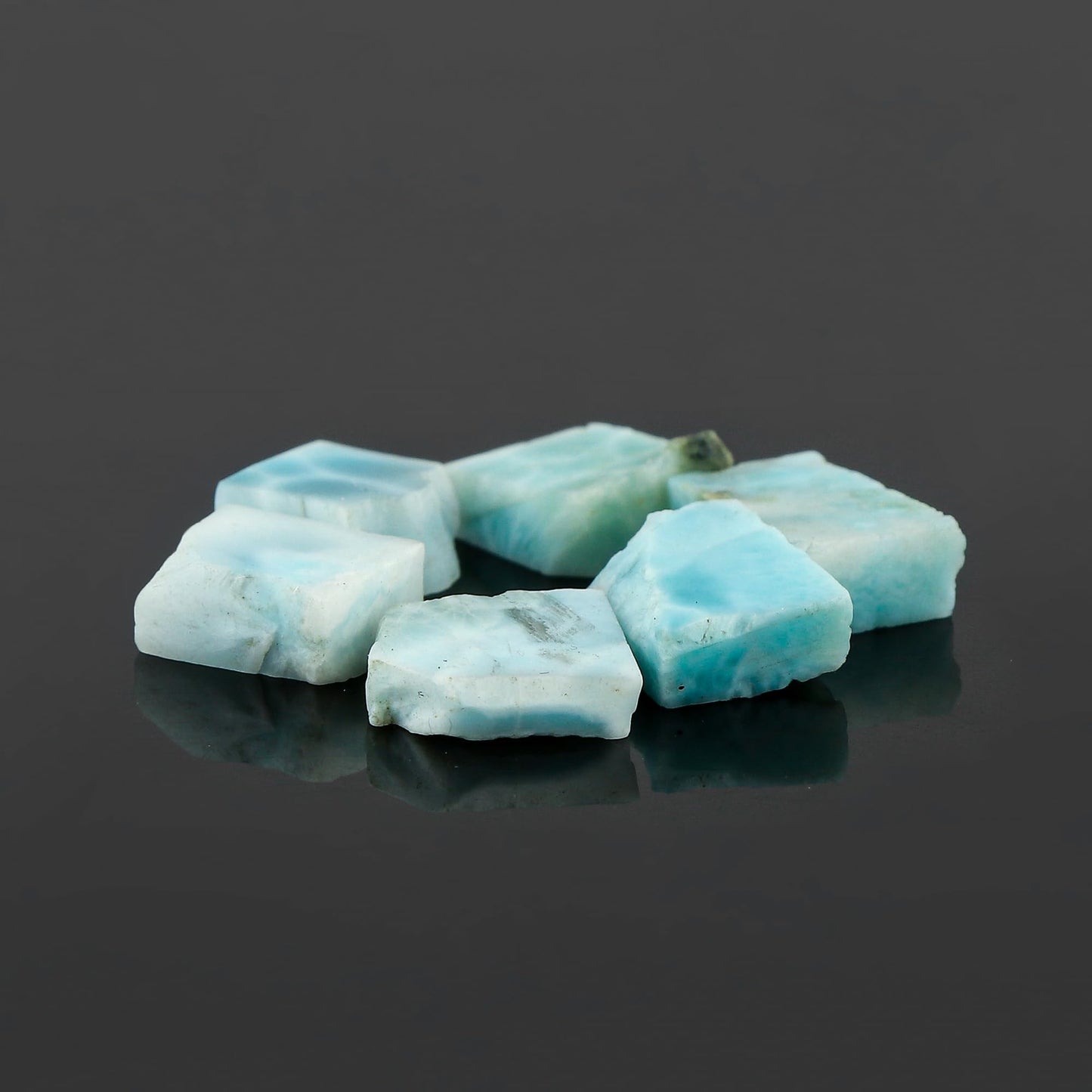 CRYSTALIS 50cts Natural Larimar Raw Crystals, Loose Gemstone Wholesale Bulk Rough Jewelry Making Supply, Chakra And Healing Stones, Wire Wrapping, DIY, Tumbling, Gem Collection