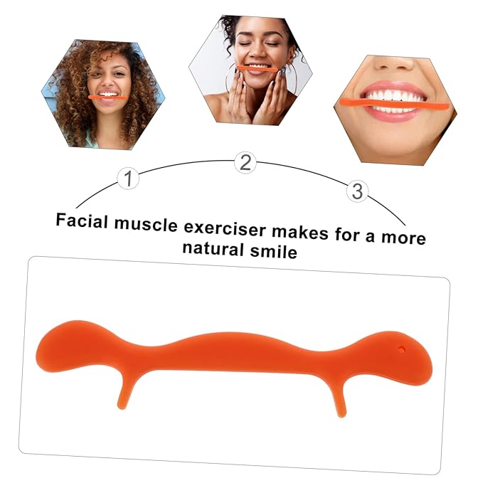 FRCOLOR 2pcs Smile Trainer Silicone Exerciser -wrinkle Beauty Tool for Face and Muscle Toning Portable Device for and Youthful Appearance