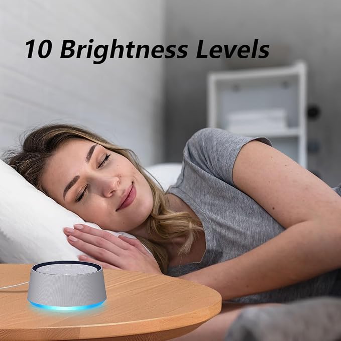 Brown Noise Sound Machine 30 Soothing Sounds White Noise Machine with 12 Night Light Colors Sleep Sound Machine for Adults Baby Kids Noise Canceling for Office Home Privacy Auto-Off Timer