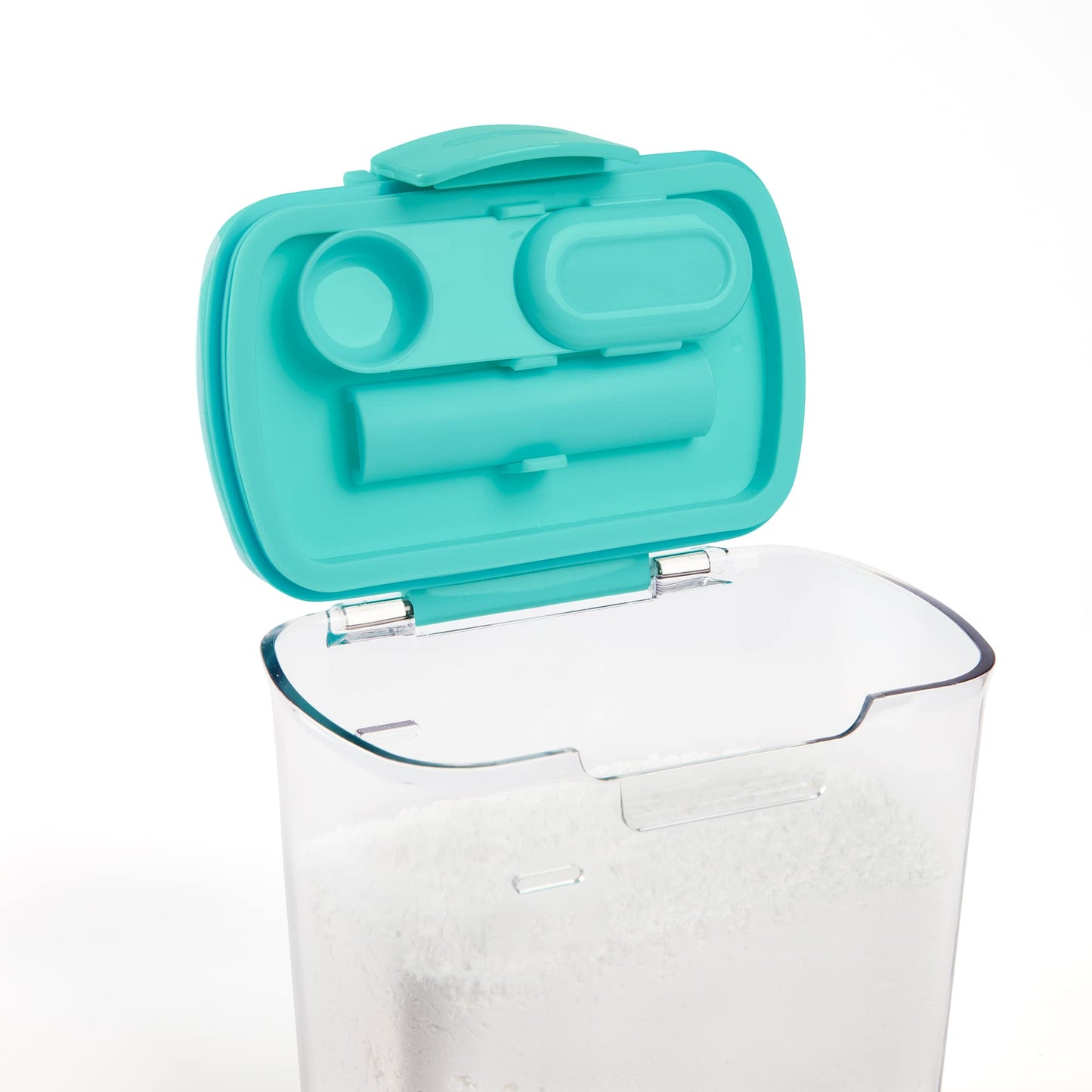 Progressive ProKeeper Baker's Airtight Kitchen Storage Canister Container Set for Flour, Sugar & More, Keeps Ingredients Fresh, with Accessories (Turquoise, 6- Piece)