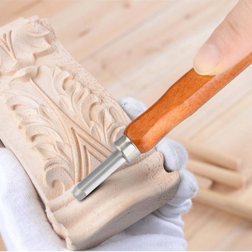 TIMESETL 17Pack Small Wood Carving Set, 12pcs Wood Carving Tools SK2 Carbon Steel + 4pcs Whetstone + 1pcs Storage Case for Beginners DIY Woodworking Sculpting Whittling with Safety Cap