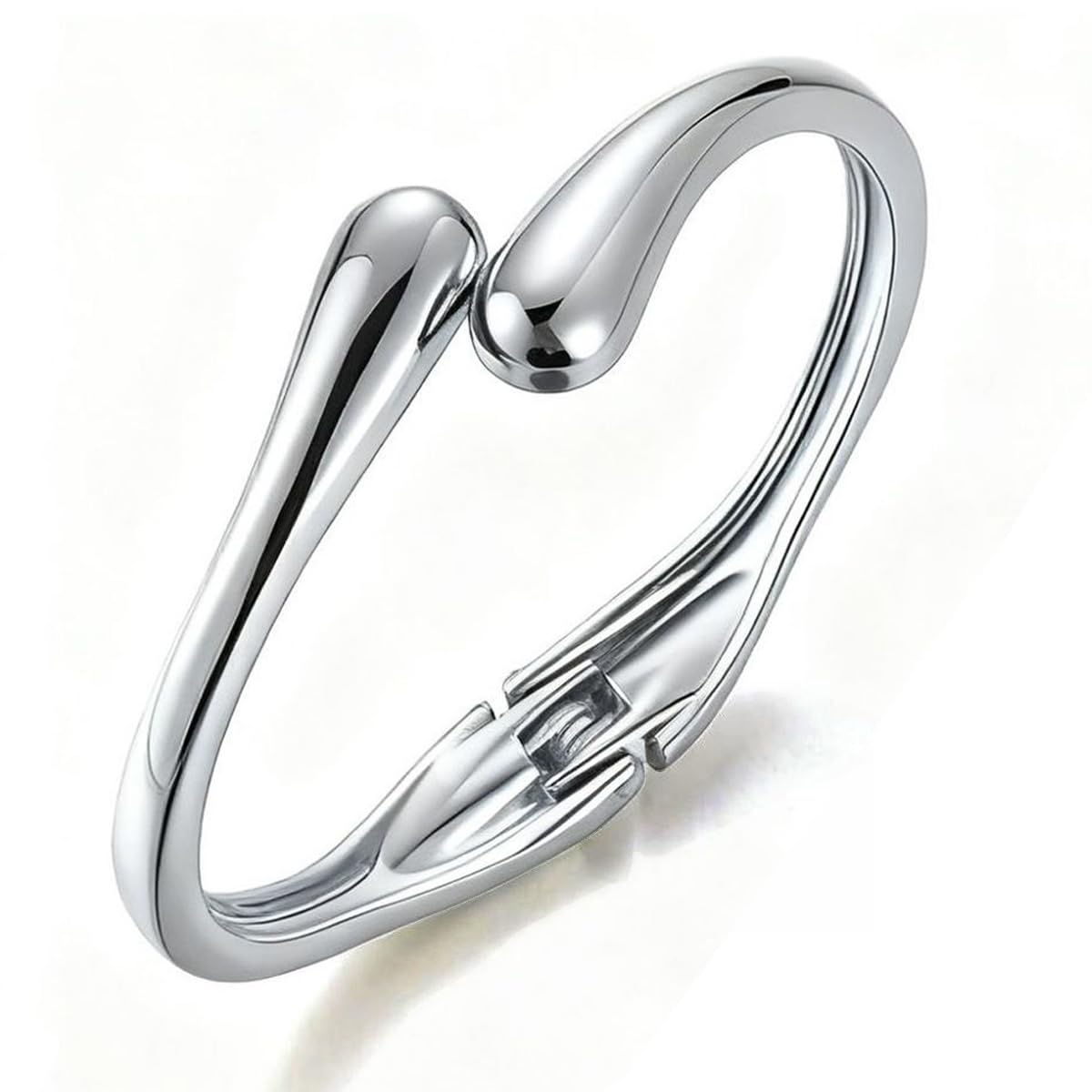 MTINEAPS Sterling Silver Bangle Bracelets for Women Teens Trendy Chunky Adjustable Twist Cuff Bracelet Jewelry Gifts (Chunky Silver)