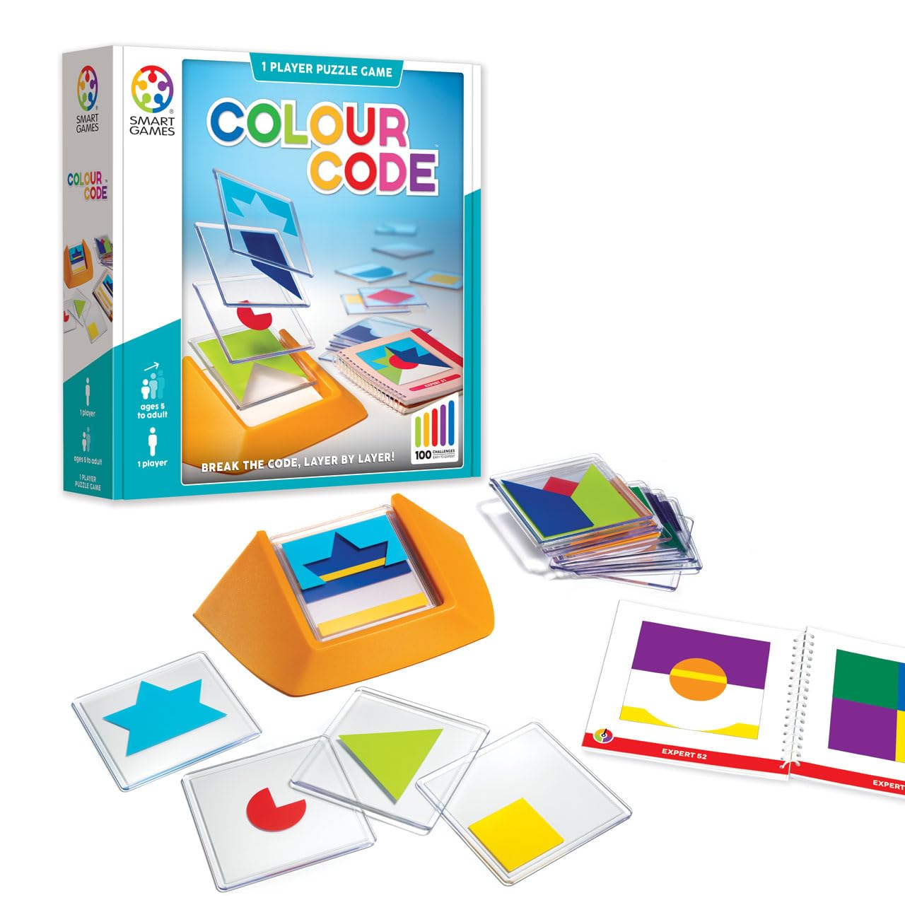 smart games - Colour Code, Puzzle Game with 100 Challenges, 5+ Years