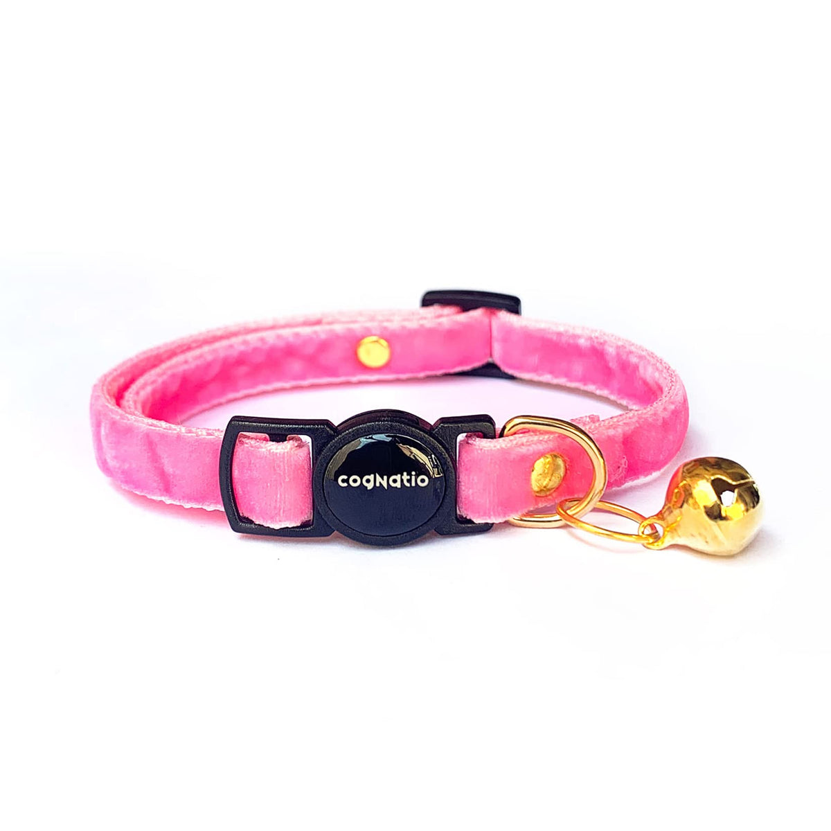 Cognatio Safety Quick Release Cat Collars,Double Velvet with Bell Available in a Range Colors,Perfect for Your Kitty, Adjustable 20-30 cm