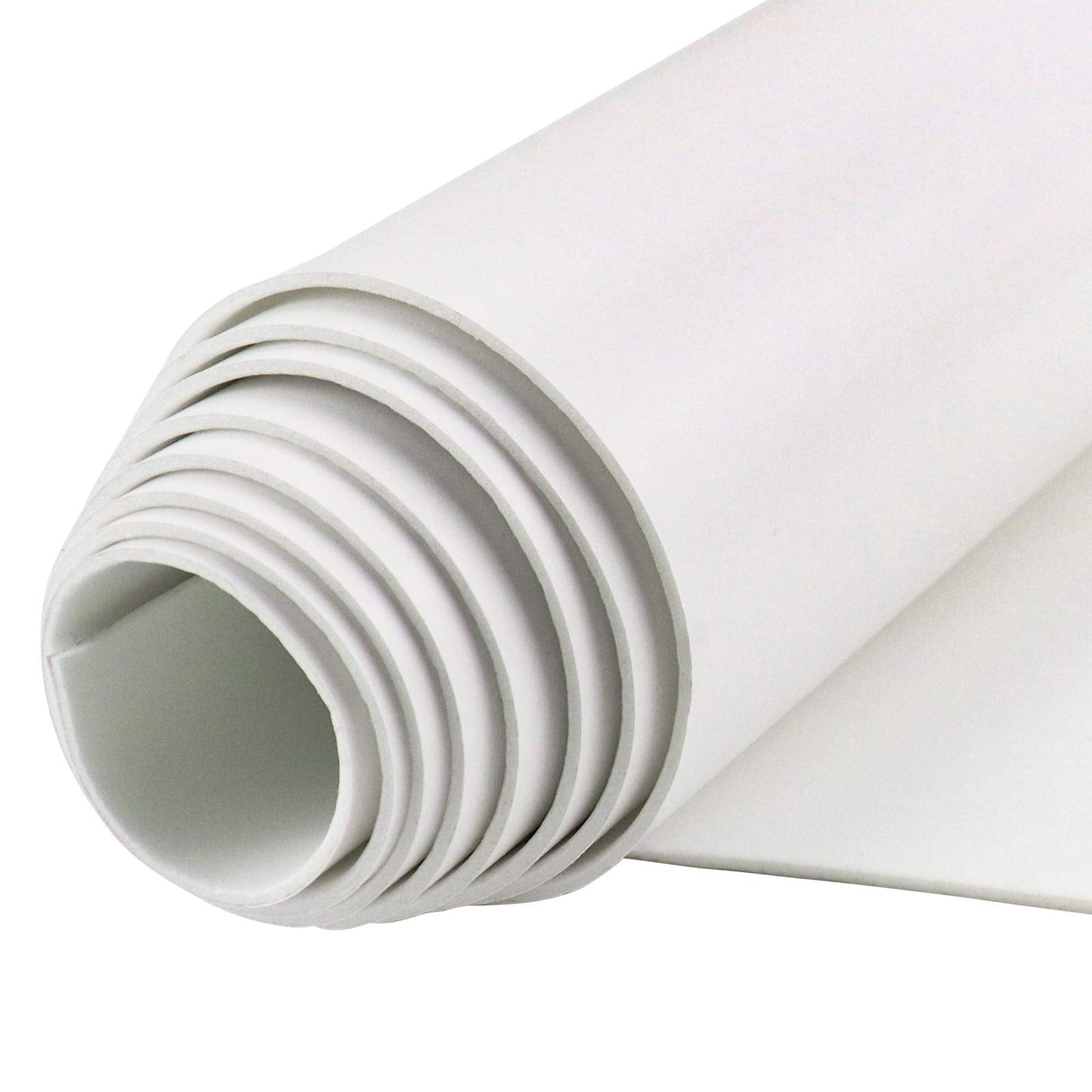 DGSL Neoprene Adhesive Foam Sheets, 12'' W x 59'' L x 1/16'' Thick Sponge Self Adhesive Rubber Padding Sheet Closed Cell Foam Sheet Roll for DIY, Multi-Function Soundproof Rubber Mat, White