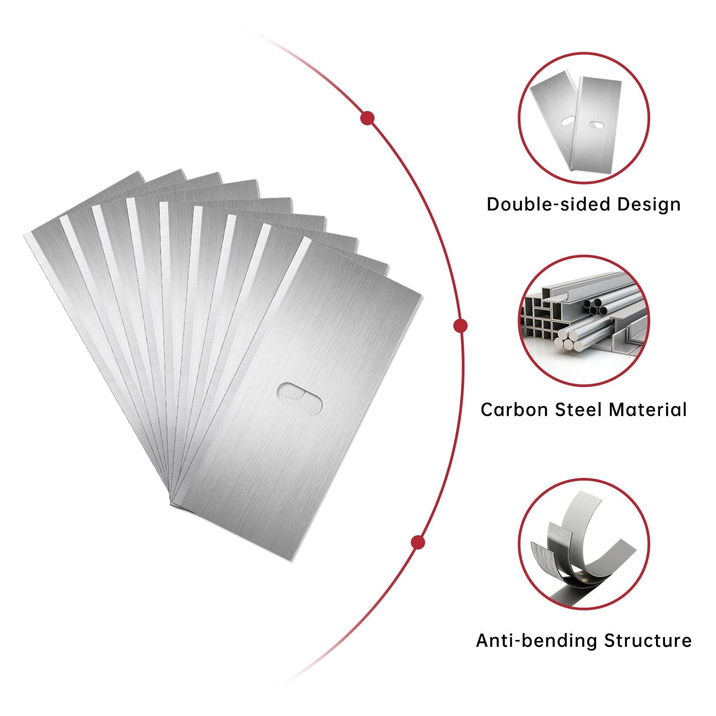 150 Pack Replacement Mat Cutter 270 Blades - Precision Durable Blades for Picture Frames, Professional Arts & Crafts, Stainless Steel 45/90° Bevel Cutting Tools