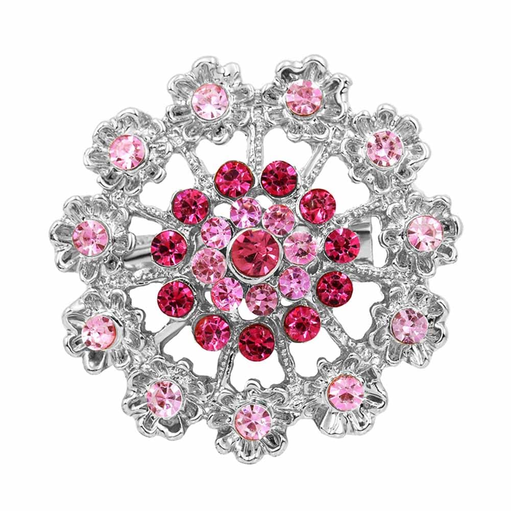 Ezing 12pcs Lot Crystal Brooch for Wedding Bouquet (G)