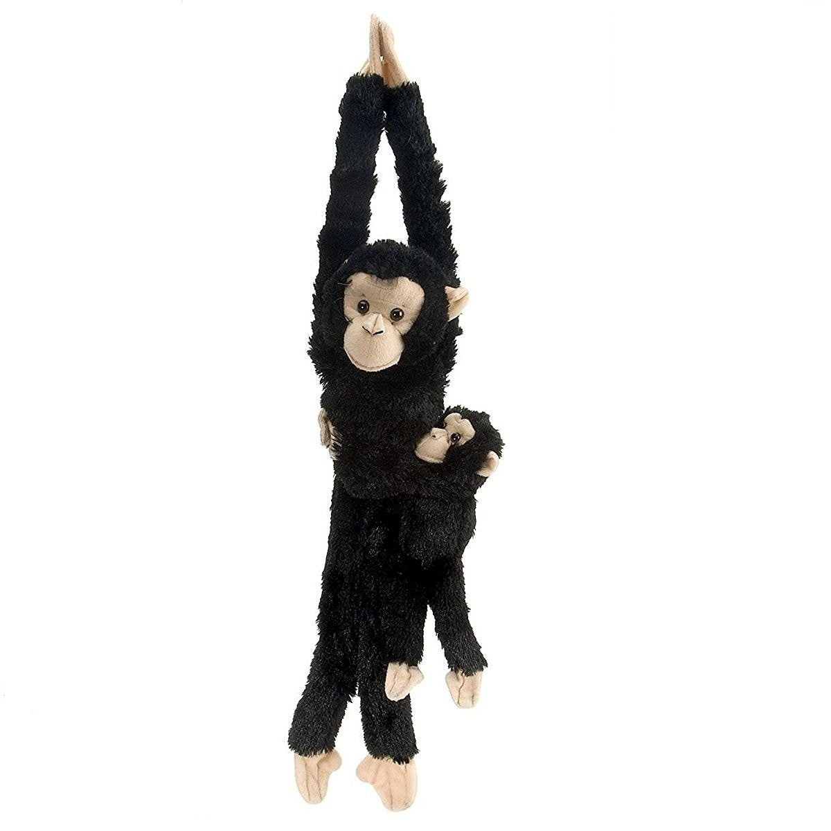 Wild Republic Chimpanzee w/baby plush, Monkey Stuffed Animal, Plush Toy, Gifts for Kids, Hanging 20 Inches
