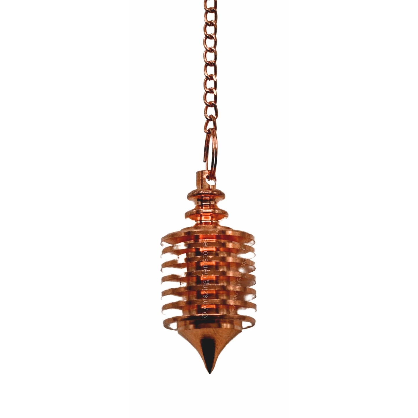 Amazing Gemstone Healing Metal Pendulums for Divination, Gold Vertical Hard Coil Steel Copper Pendulum High Energy Pendulo de Bronce Pendulos de Mesa MP15
