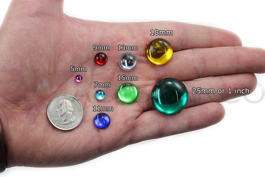 KraftGenius Allstarco 200PCS Flat Back Acrylic Round Pearl Cabochons Plastic Gems Embellishments Jewelry Craft Costumes Card Invitations Cosplay - 5mm Crystal Clear H102
