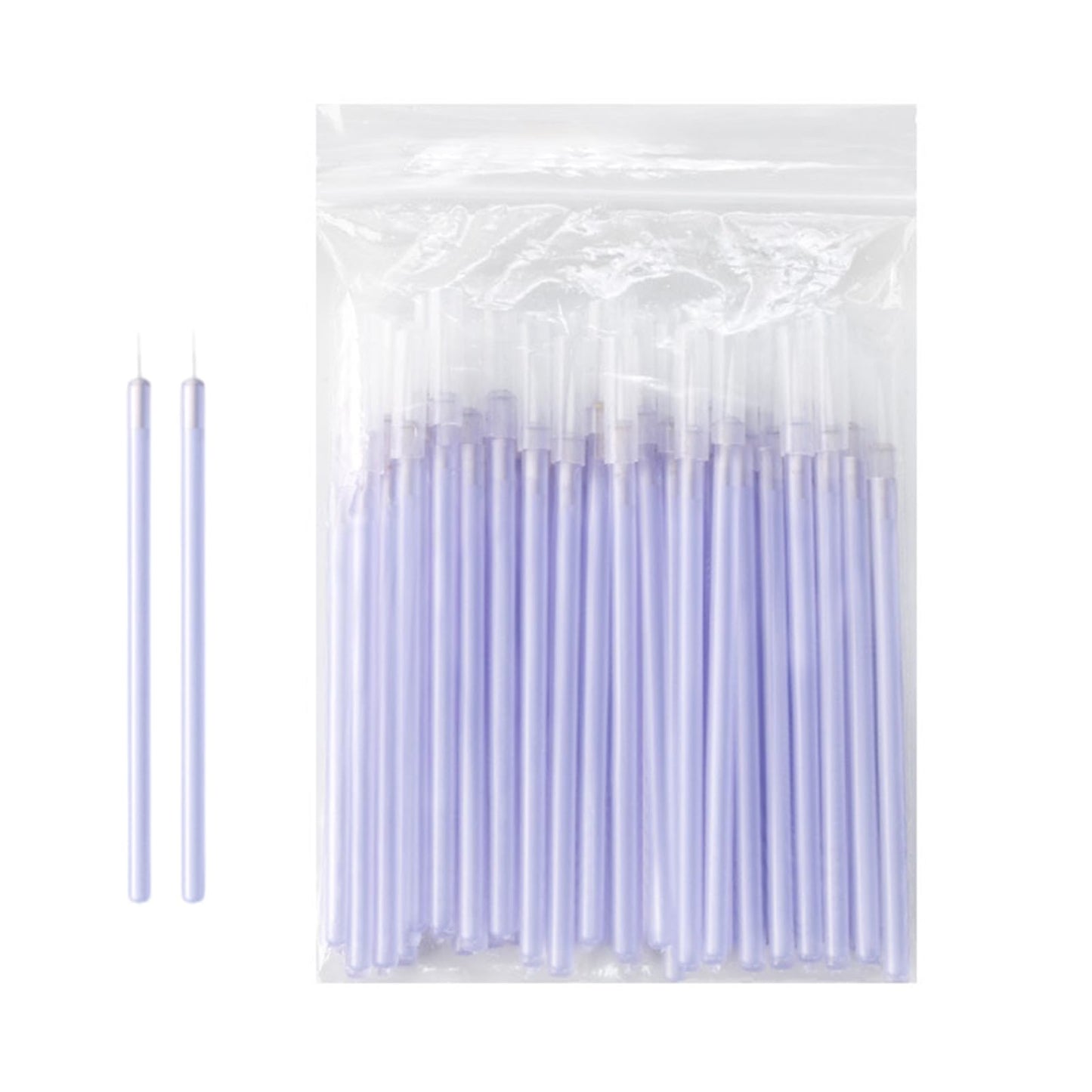 50pcs Disposables Nails Art Brush Super Fine Thin Liner Nails Brush Set For Nails Gel Polish Painting Designs For Women