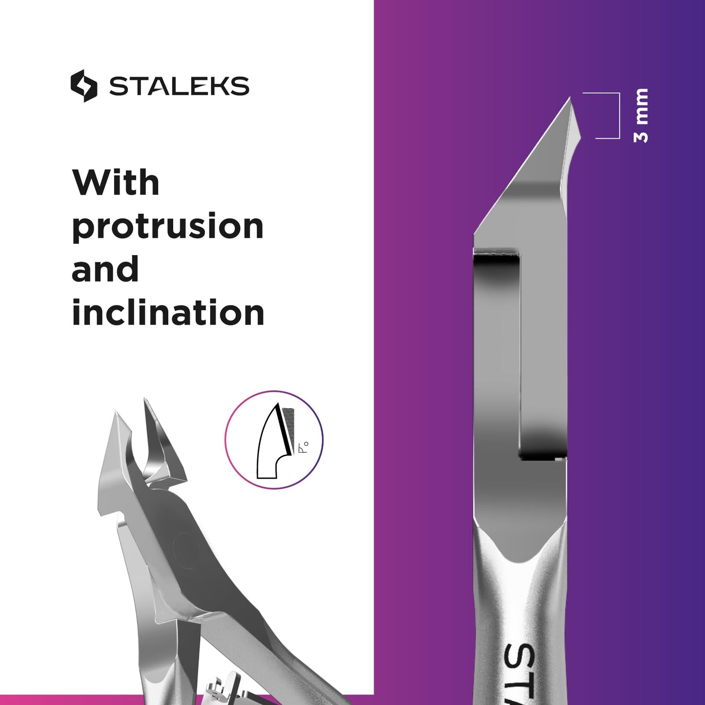 Staleks Pro SMART 31 Cuticle Nippers – 3mm Blade Cuticle Trimmer – Sharp & Durable Stainless Steel – Professional Manicure Tool