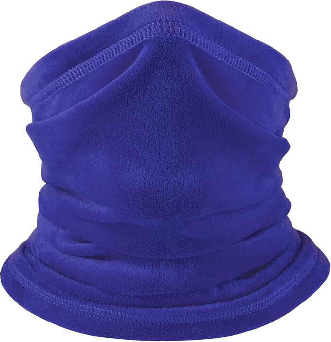 Polar Fleece Neck Warmer - Windproof Winter Neck Gaiter Cold Weather Face Mask For Men Women - 1 Pack
