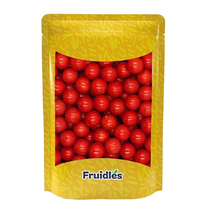 Fruidles Hot Cinnamon Chewing Gum Balls Flavored Candy Buffet Treats, Machine Size Refills, Kosher Certified Parve, 1" Inch (2 Pounds)