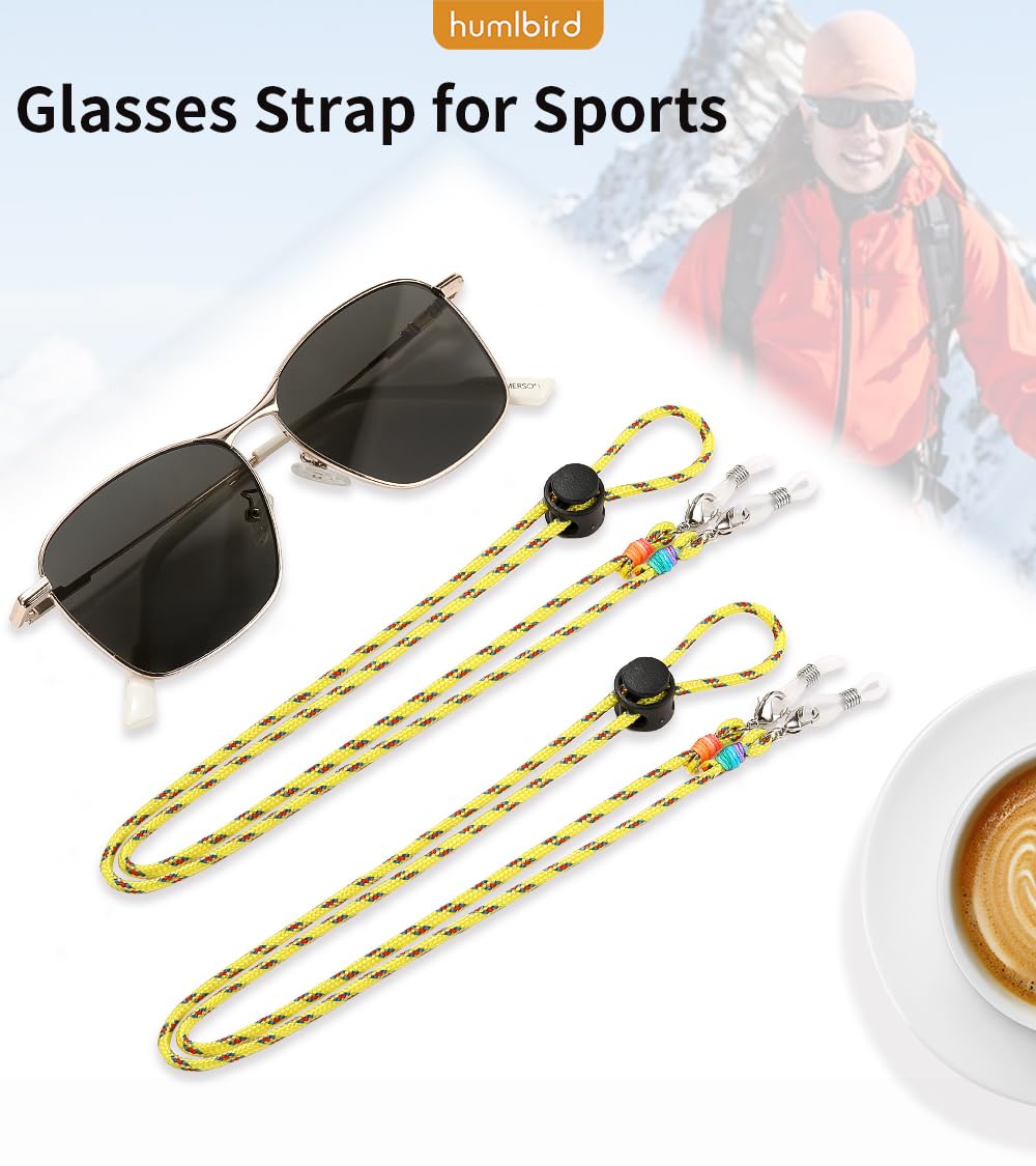 humlbird Glasses Strap Eyeglass Holder Strap for Eyewear Eye Glass Chain for Women Yellow