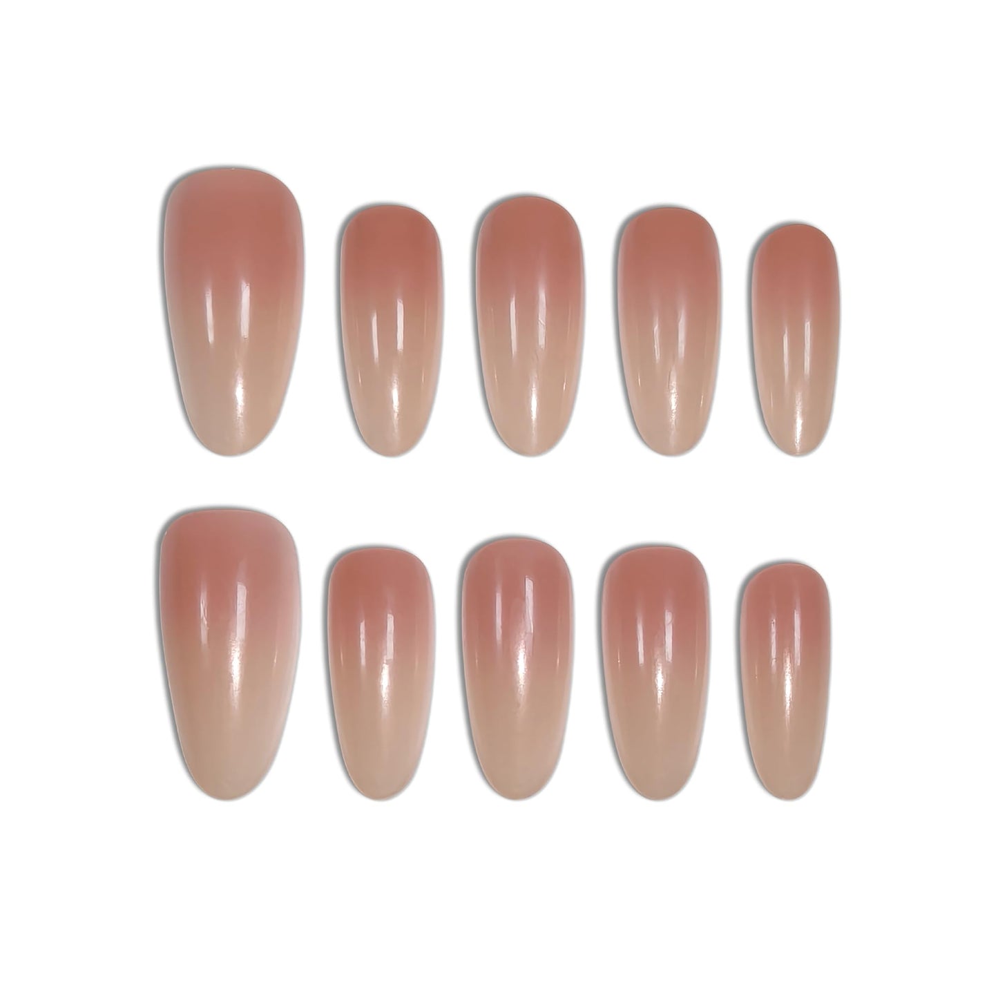 TENPAL Sheer Nude Press on Nails Medium Oval Salon Style for Everyday, Handmade & Reusable, Classic Sheer False Nails with a Clean Finish(S)