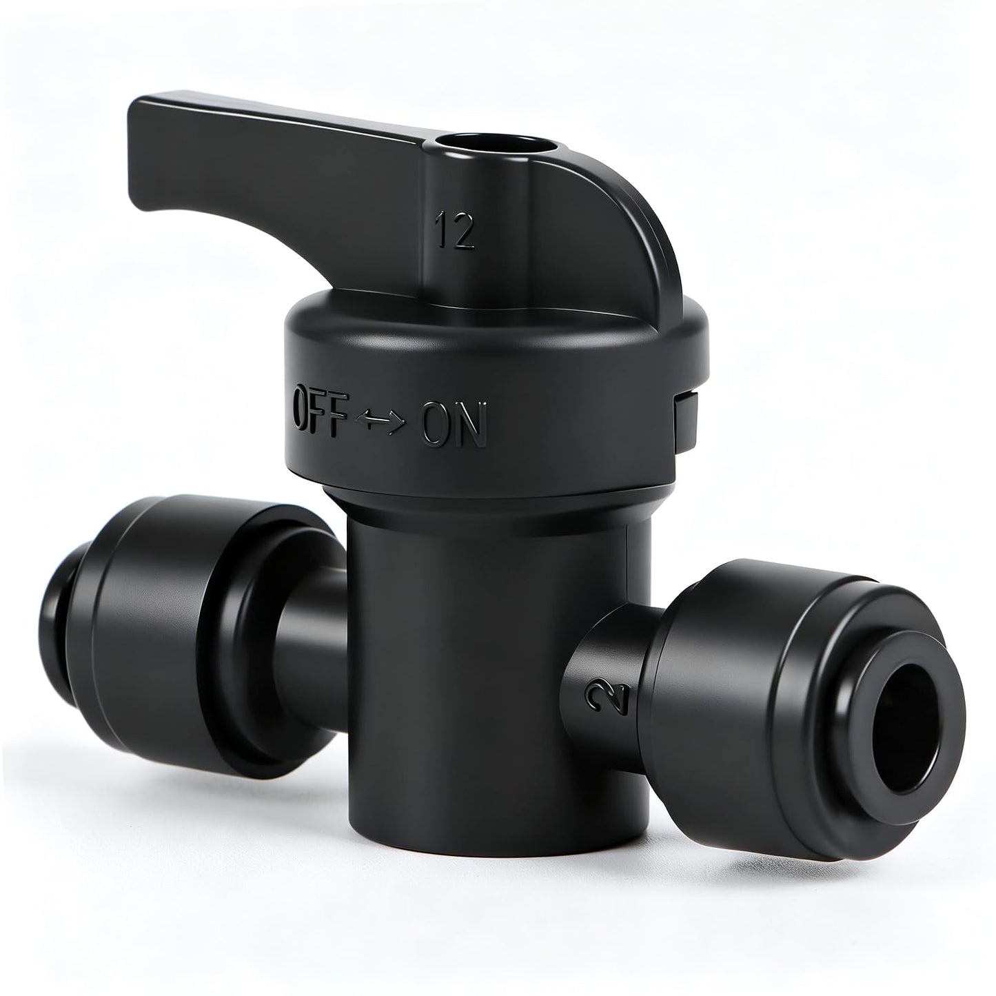 Copadri Quick Connect 1/4" Drip Irrigation Shut Off Valve Fitting: 10 Pieces Push to Fit Drip Line Shutoff Valve Parts for 1/4-Inch Tubing Leak Free Dripline Hose Connectors for Garden Watering System