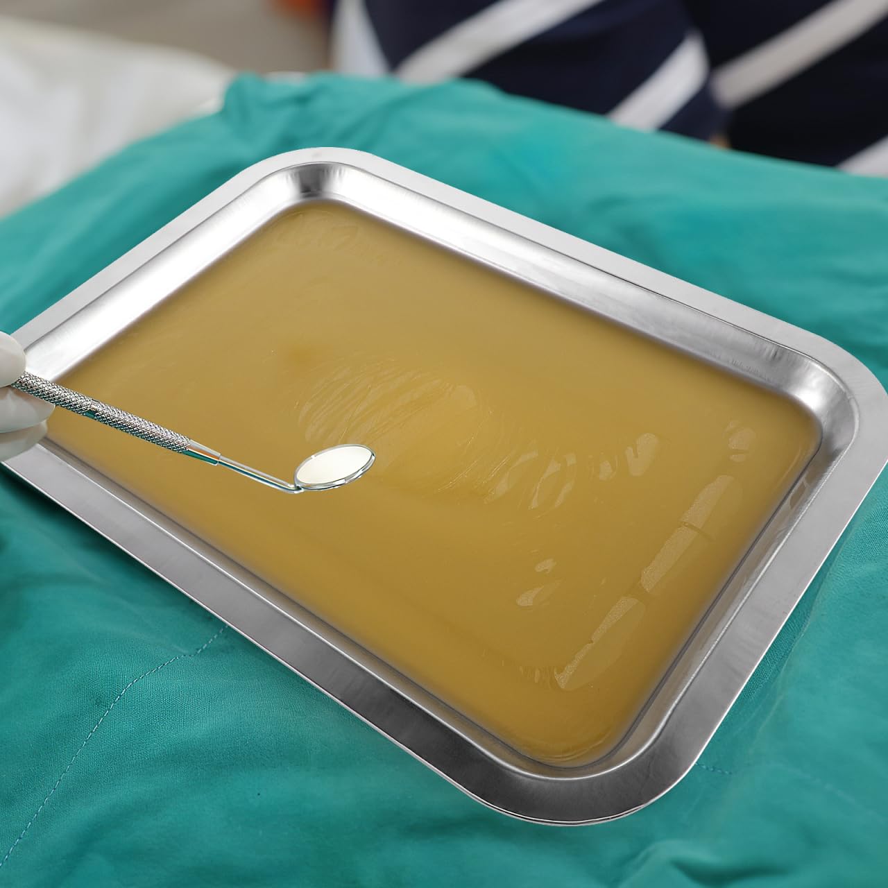 iplusmile 6 Set Dissection Pan with Wax, 10.2" x 7.5" Reusable Thicken Stainless Steels Dissection Kit for Laboratory Science Education & Medical Students Experiments