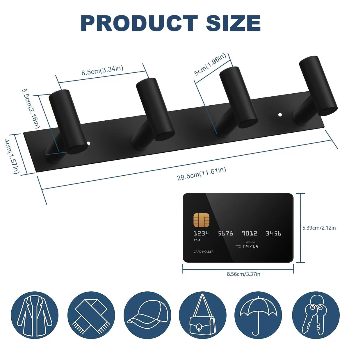 Hat and Coat Wall Mount Rack