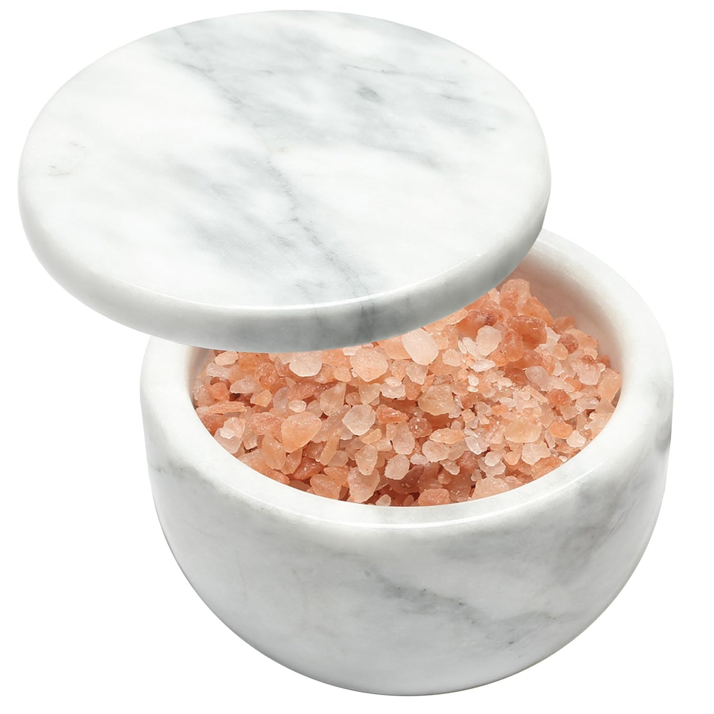 jalz jalz Marble Salt Holder Salt Box Spice keeper Black Big Salt Cellar Natural Material Salt Container Spice Cellar Large Capacity