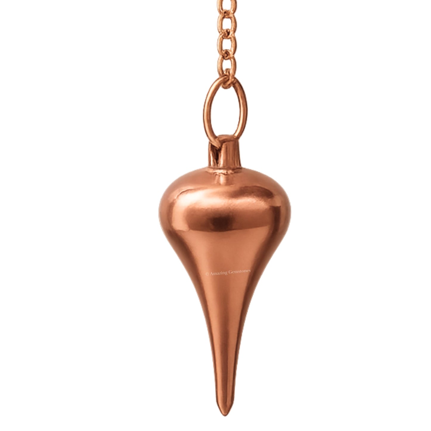 Amazing Gemstone Healing Metal Pendulums for Divination, Copper Dome Cone Point Steel Copper Pendulum High Energy Pendulo de Bronce Pendulos de Mesa MP120