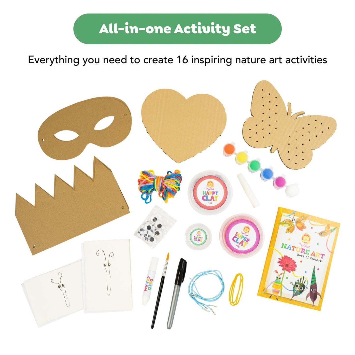 Tiger Tribe Nature Art Set for Kids: Creative Activity Set Turning Natural Treasures into Art; Supplies Included for Art Projects; Ages 3 and Up