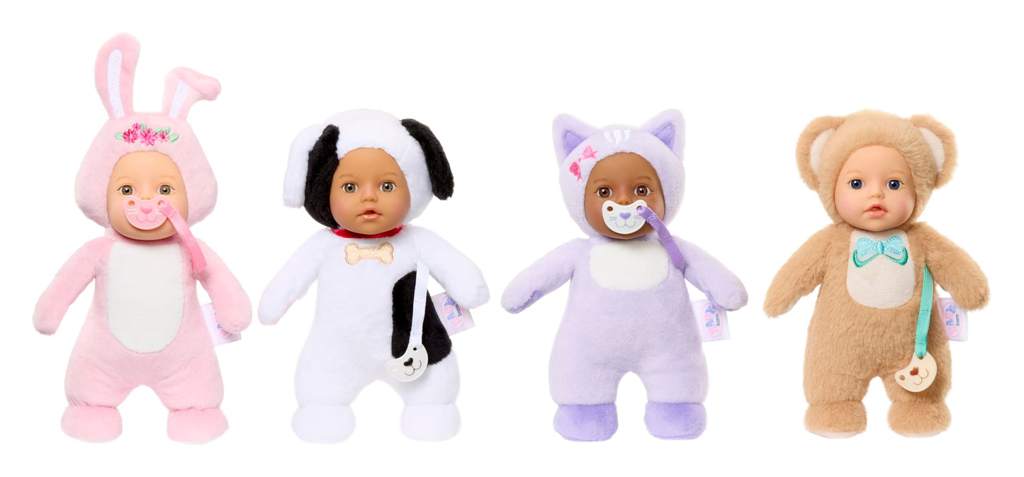 Baby Born Cozy Cuties Soft Baby Doll- Bear & Puppy 2-Pack, Plush Baby Doll for Newborn Babies Ages 0 & Up
