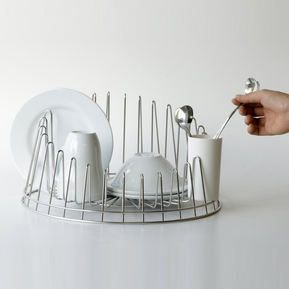Alessi APD04 "A Tempo" Dish Drainer, Silver
