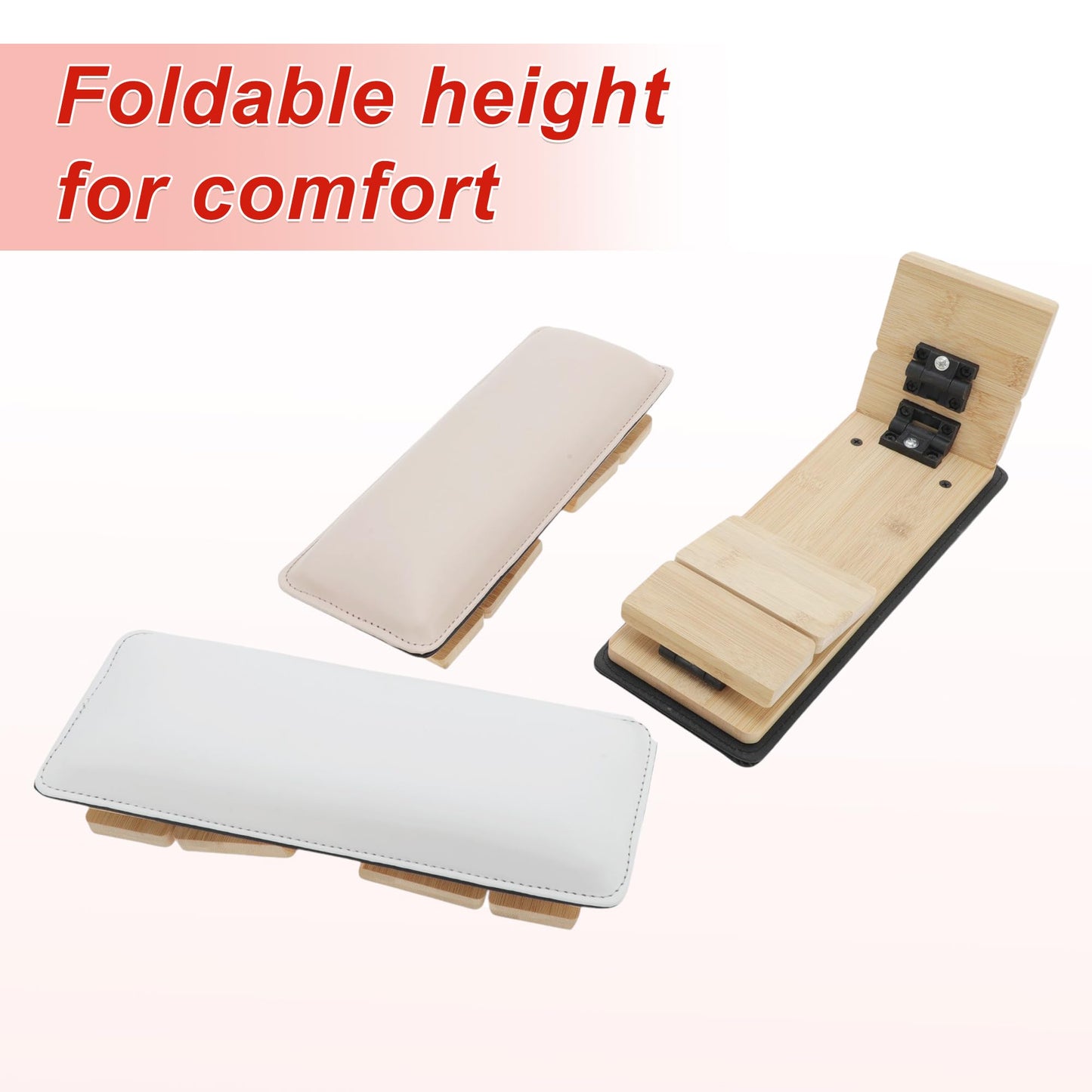 GLIDESMOOTH Arm Rest for Nails Tech, Comfortable Supportive Design Nail Arm Rest Cushion, Nail Arm Rest, Non-Slip Manicure Hand Rest Stand, White, 1 Set
