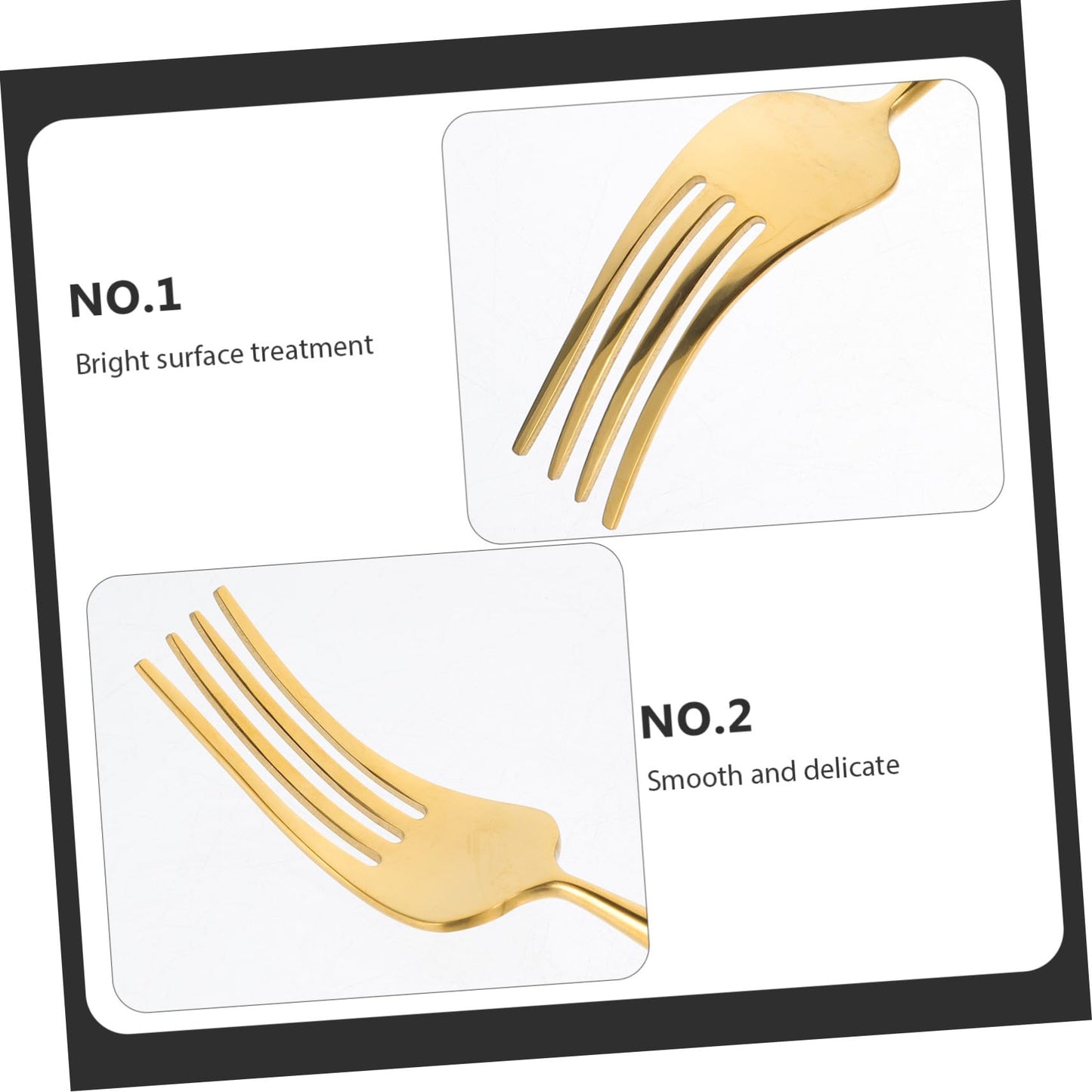 DECHOUS Stainless Steel Flatware Glossy Dessert Spoon and Appetizer Fork Household Cutlery Kit with Firm Grip for Daily Dining and Restaurant Use