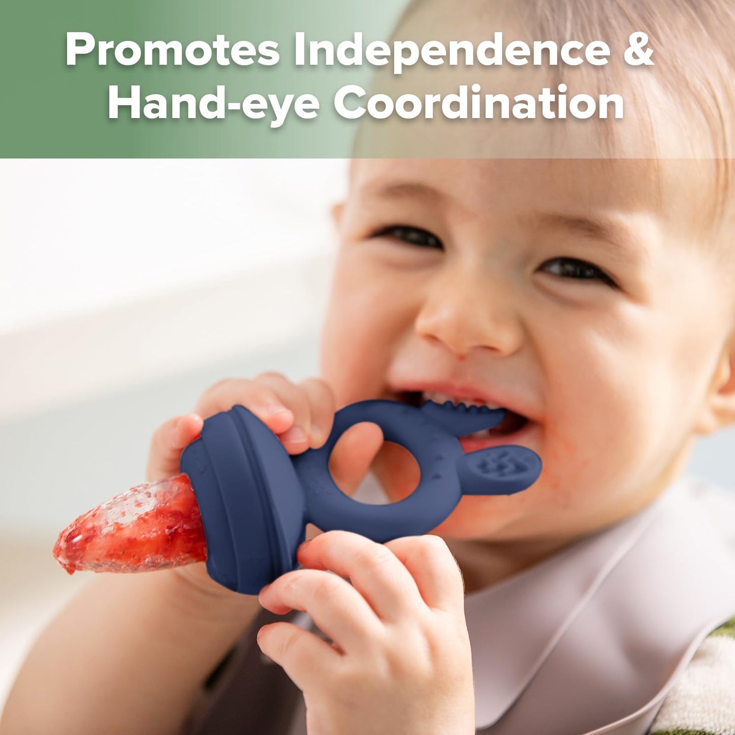 Haakaa Baby Fruit Food Feeder & Large-Palm Baby Teether Combo