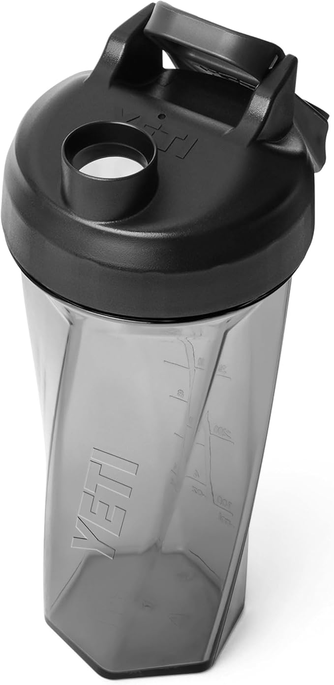YETI Yonder Helimix Vortex Blender Shaker Bottle Holds up to 27oz | No Blending Ball or Whisk | USA Made | Portable Pre Workout Whey Protein Drink Shaker Cup | Dishwasher Safe, Charcoal