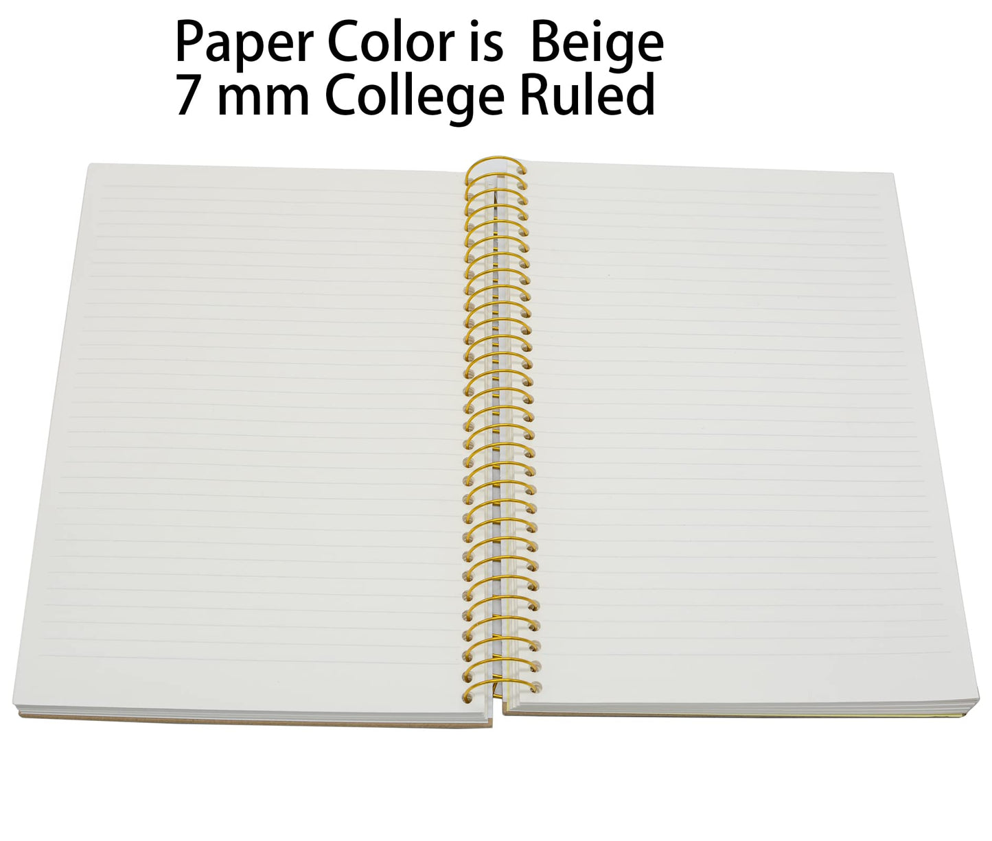 Yansanido Large Spiral Notebook, 5 Pcs B5 Thick Paper Hardcover 7mm College Ruled 5 Colors 150 Sheets -300 Pages Journals for Study, Work, Travel and Notes (5 Color)