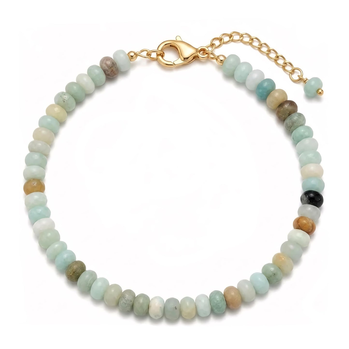 chorfla Colorful Natural Stone Beaded Bracelets for Women, Boho Handmade Gemstone Bracelet, Adjustable Summer Beach Jewelry
