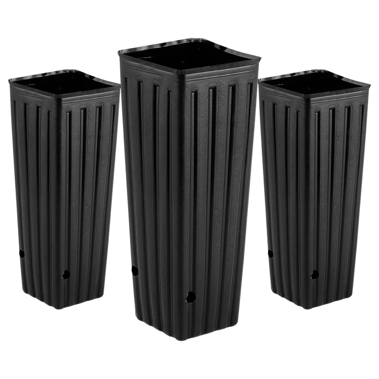 HANABASS 50 Pcs Tree Nursery Pots Planter Plastic Starting Pots with Drainage Holes Deep Nursery Treepots for Outdoor Garden Balcony, 11.8" Tall