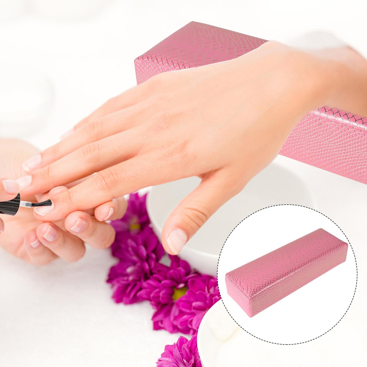 Beaupretty Manicure Hand Rest Pillow Pu Nail Art Cushion for Nail Salons Comfortable Wrist Support Portable Design