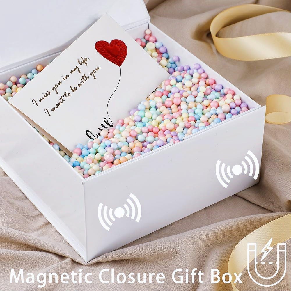 PLINJOY Magnetic Gift Box 15 Pack White Small Gift Box with Lids Closure in Bulk, Luxury Cardboard Gift Boxes for Presents,Bridesmaid Proposal,Packaging for Small Business,Parties,Bulk 6x6x3