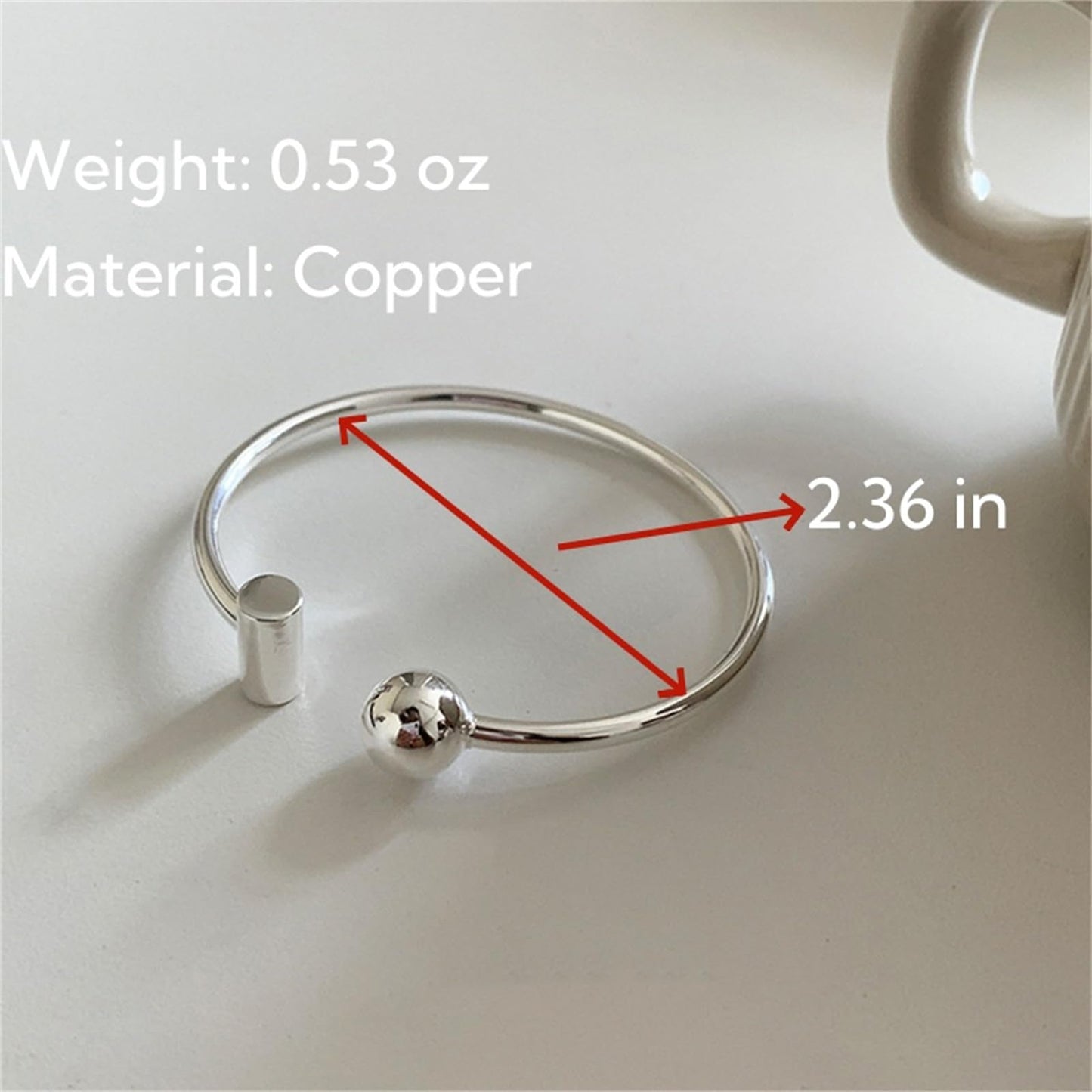 Handmade 925 Sterling Silver Bangle Bracelets For Women T-Shaped Open Cuff Bangles Simple Silver Bangle Bracelets Open Adjustable Bangles For Women Stackable Minimalist Bangle Jewelry Gifts For Women