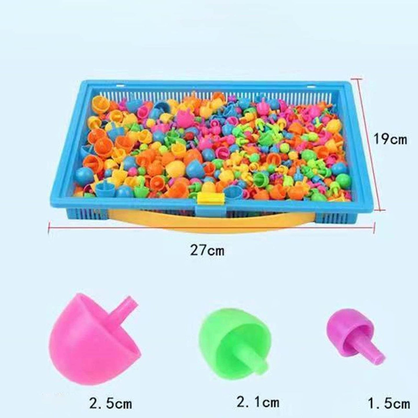 Colaxi Mushroom Nails Pegboard Fine Motor Skill Occupational Activities, 296pcs Nail Beads