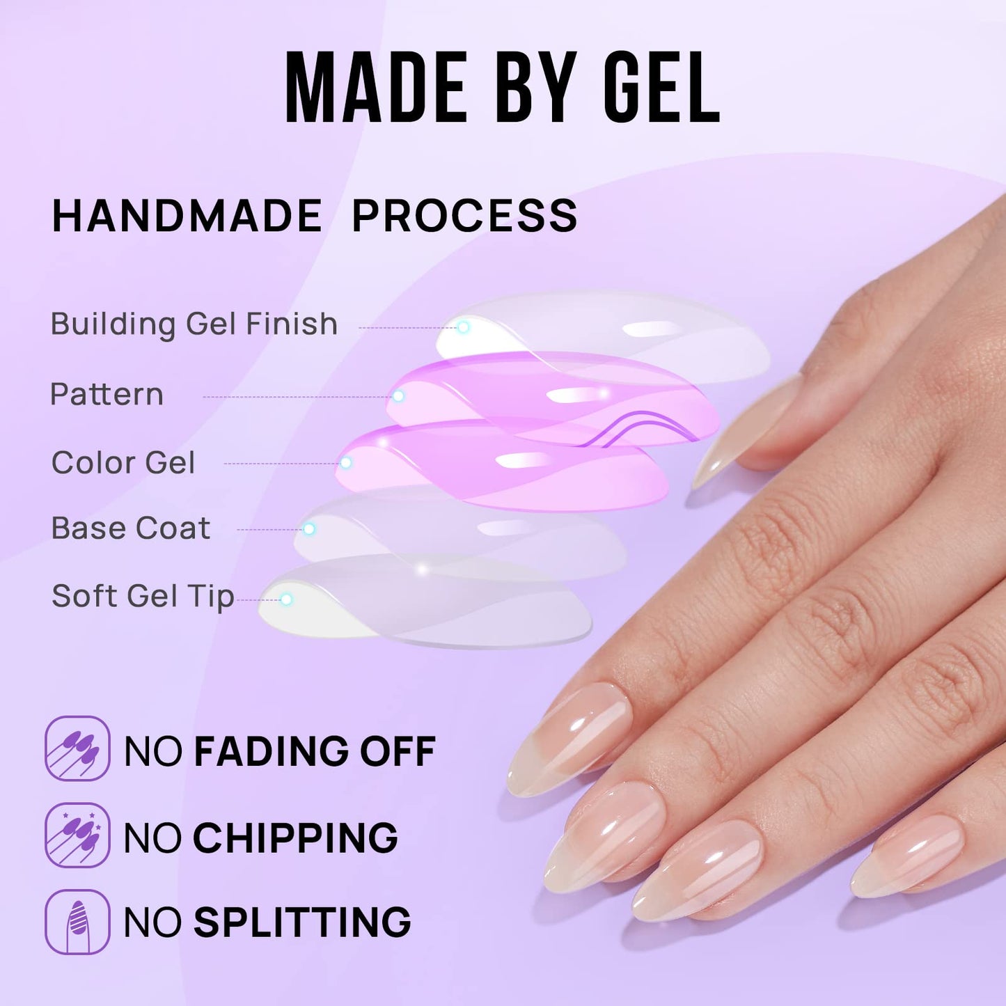 BTArtbox Press On Nails Short Medium - Soft Gel Press On Nails, Chrome Fake Nails with Nail Glue, Fit Perfectly & Natural Reusable Stick On Nails Kit, Glazed Donut & Aurora Cat Eye