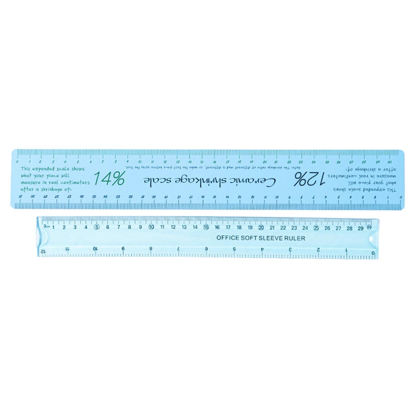 Nishiyuenyi Ceramic Shrinkage Scale Ruler, Ceramic Measuring Ruler, with Standard Ruler, for Pottery Lovers Clay Sculpture Pottery Tools