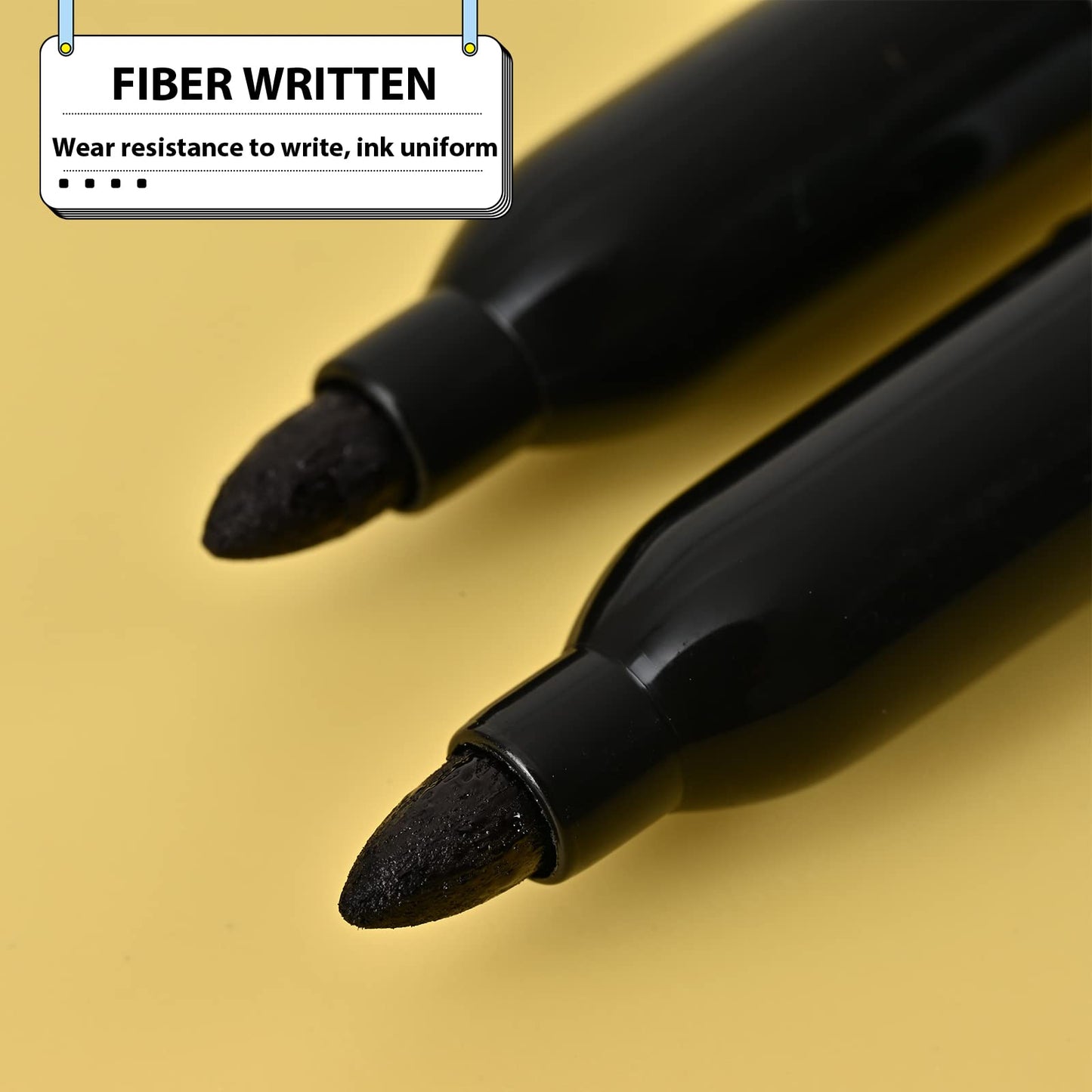 Affisure Permanent markers, 60 packs permanent markers bulk, quick drying in one second, waterproof, smooth, not easy to erase, durable, can be marked on glass, tiles and cloth, office supplies