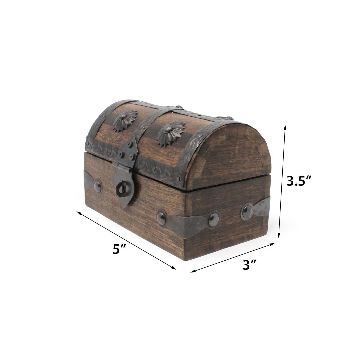 Nautical Cove Treasure Chest Keepsake and Jewelry Box Wood - Decorative Treasure Box