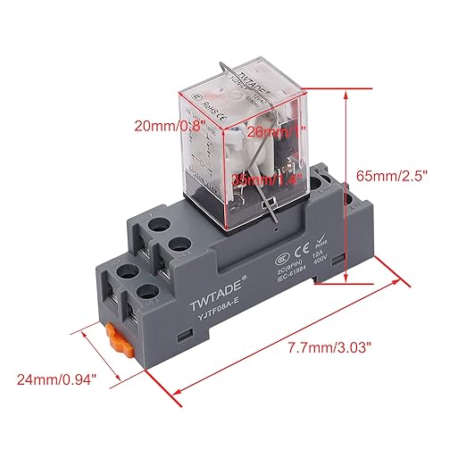 TWTADE 2PCS AC 110V/120V Relay 10A Electromagnetic Power Coil Relay 8 Pins 2DPT 2NO 2NC with Indicator Light, Socket Base & DIN Rail -YJ2N-LY