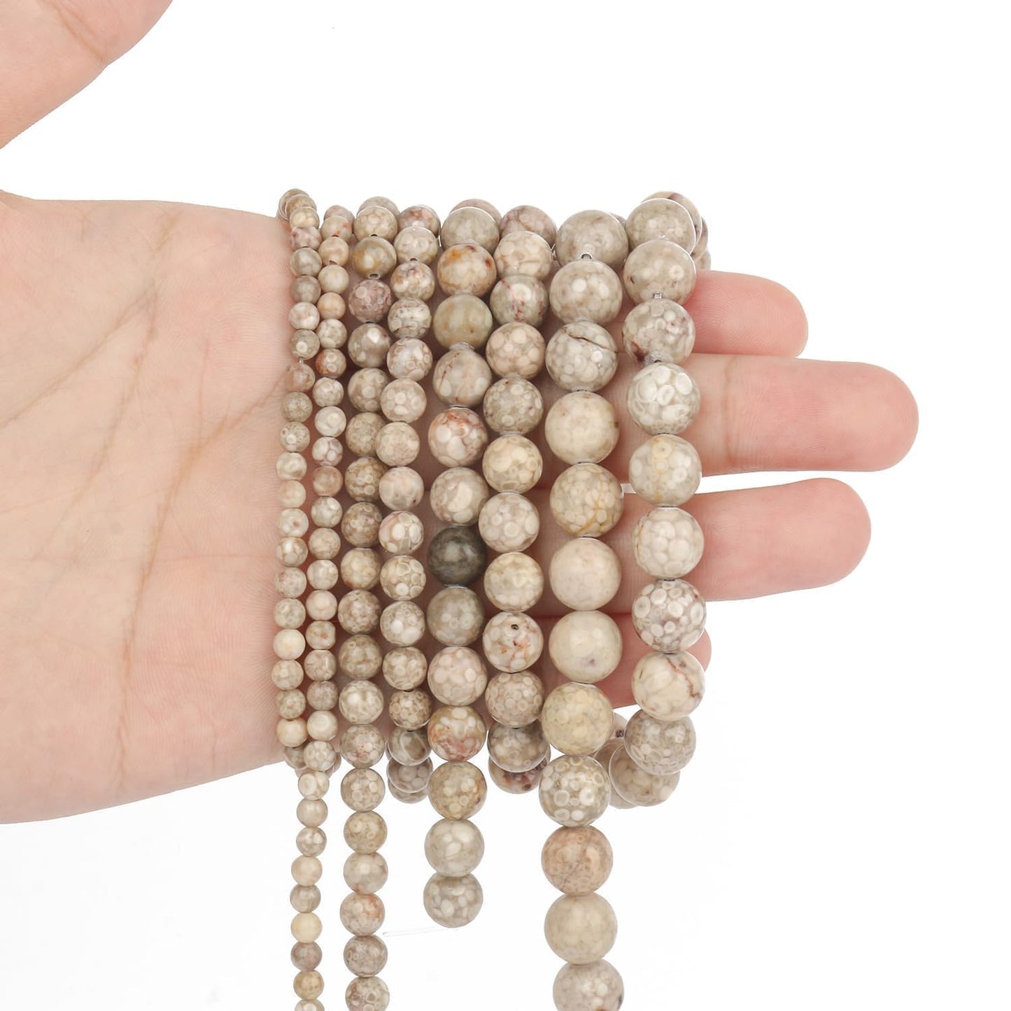 Yochus 60pcs Polish Maifanitum Beads，6mm Healing Power Natural Stone Round Loose Gemstone Beads for Jewelry Making Earring Necklace DIY Crafts