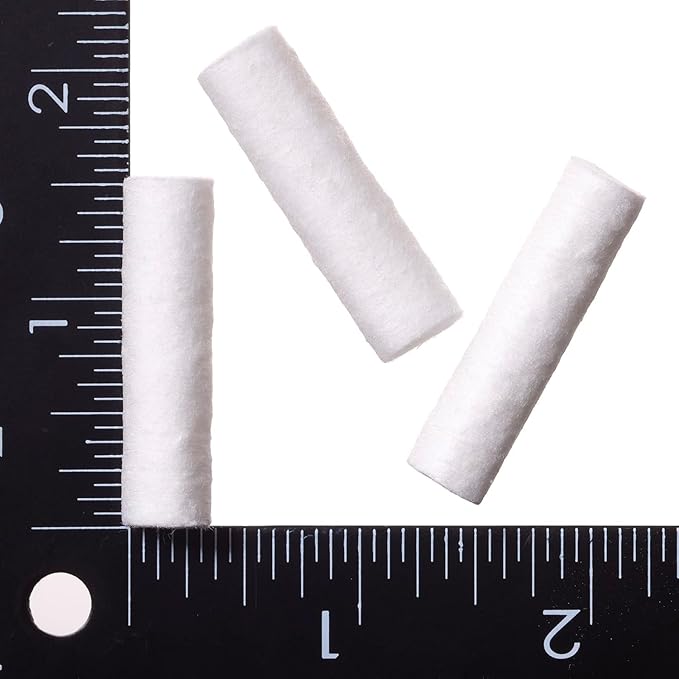 500 Dental Cotton Rolls, One Inch Nosebleed Plugs for Kids or Adults - Extra Absorbent Blood Clotting, Dental Cotton Rolls (500 Count)