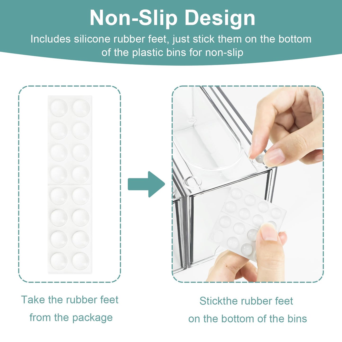 6 Tea Bag Organizer and Storage, Acrylic Tea Bag Holder Organizer, Plastic Tea Drawer Container for Cabinet